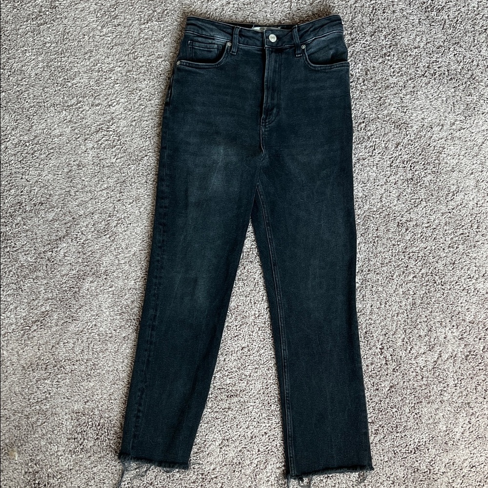 Free People We the Free black straight leg jeans size 28